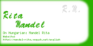 rita mandel business card